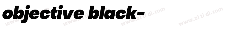 objective black字体转换 objective black字体转换